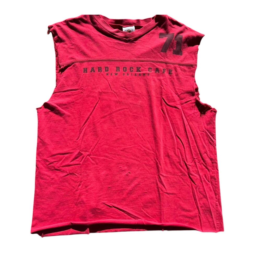 Men's 2000s Hardrock Cafe New Orleans Cropped Tank Top